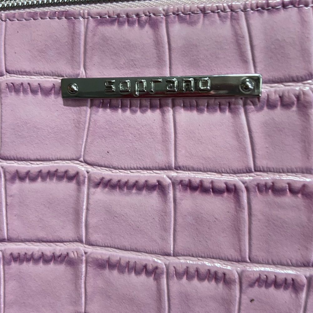 Pink leather tablet case.